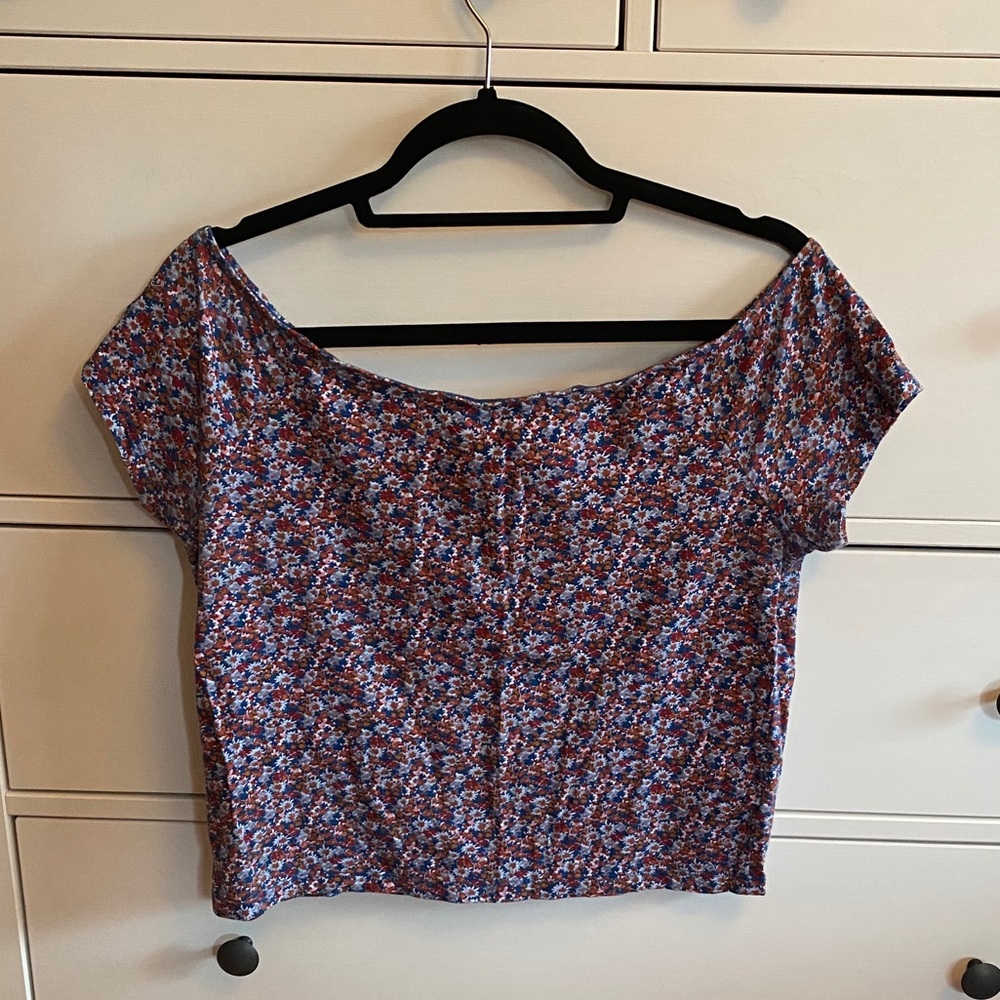 Aeropostale cropped off the shoulder top.